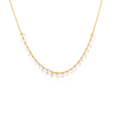 Collier Etincelles, or jaune et diamants