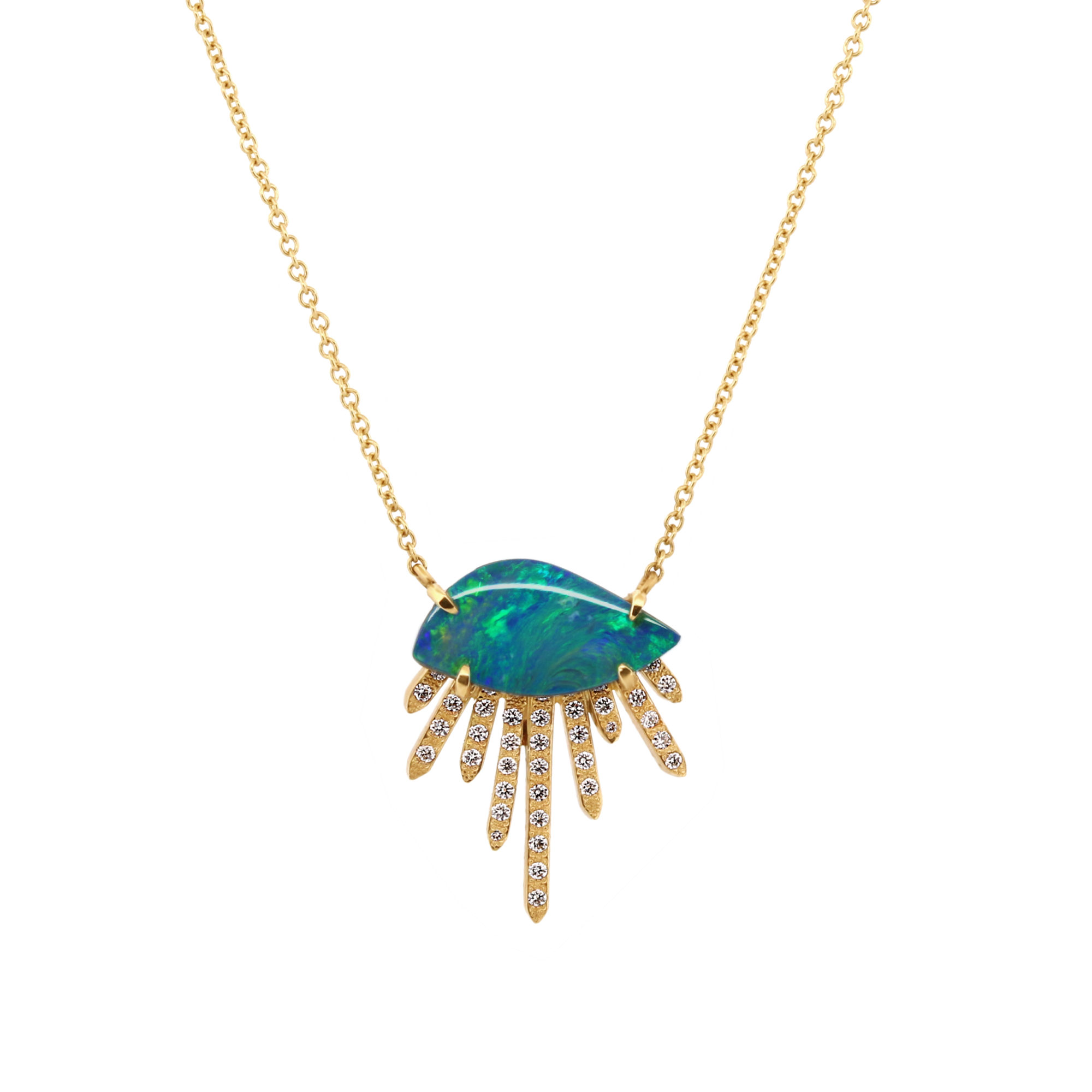 Collier Cielo opale et diamants