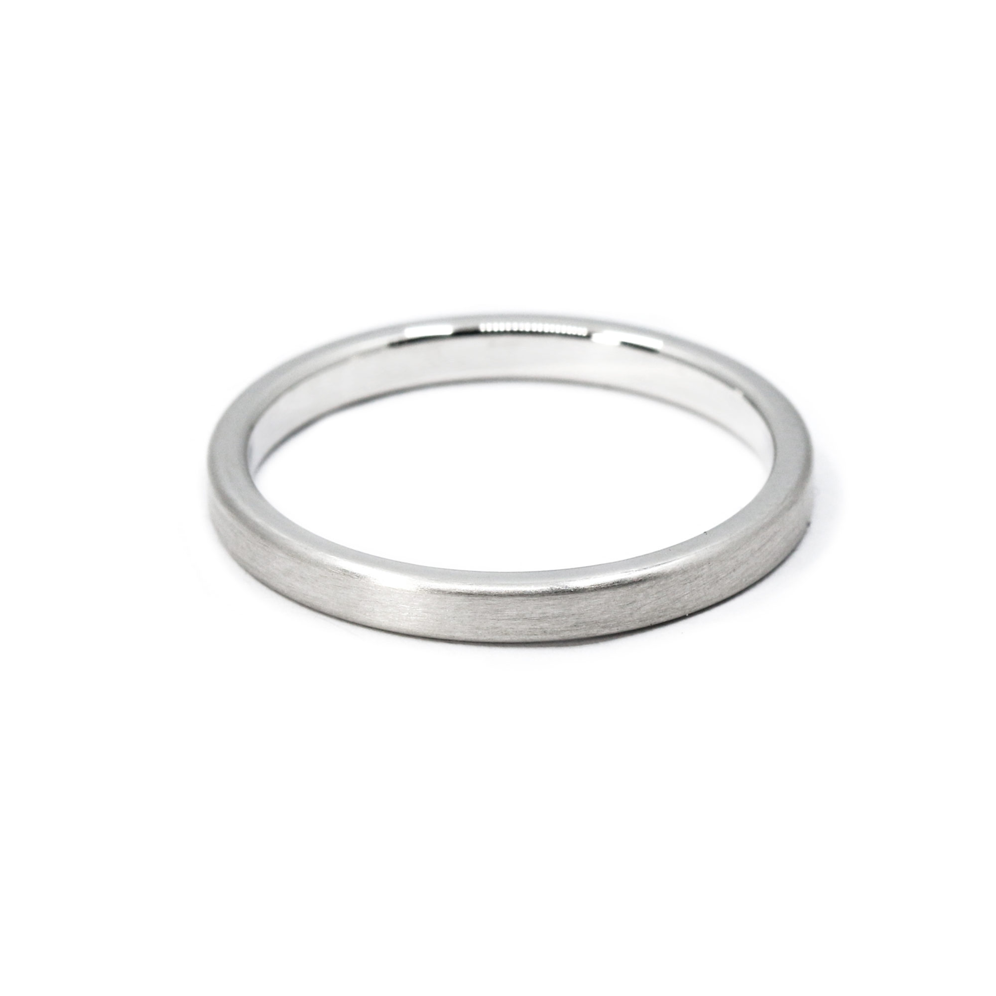 Alliance homme Yan 2.50mm brossé or blanc
