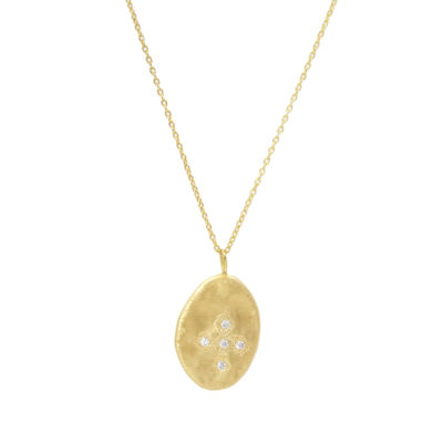 Collier Mystique médaille Croix vermeil chaîne fine