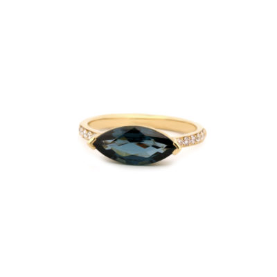 Bague Circé or jaune spinelle et diamants