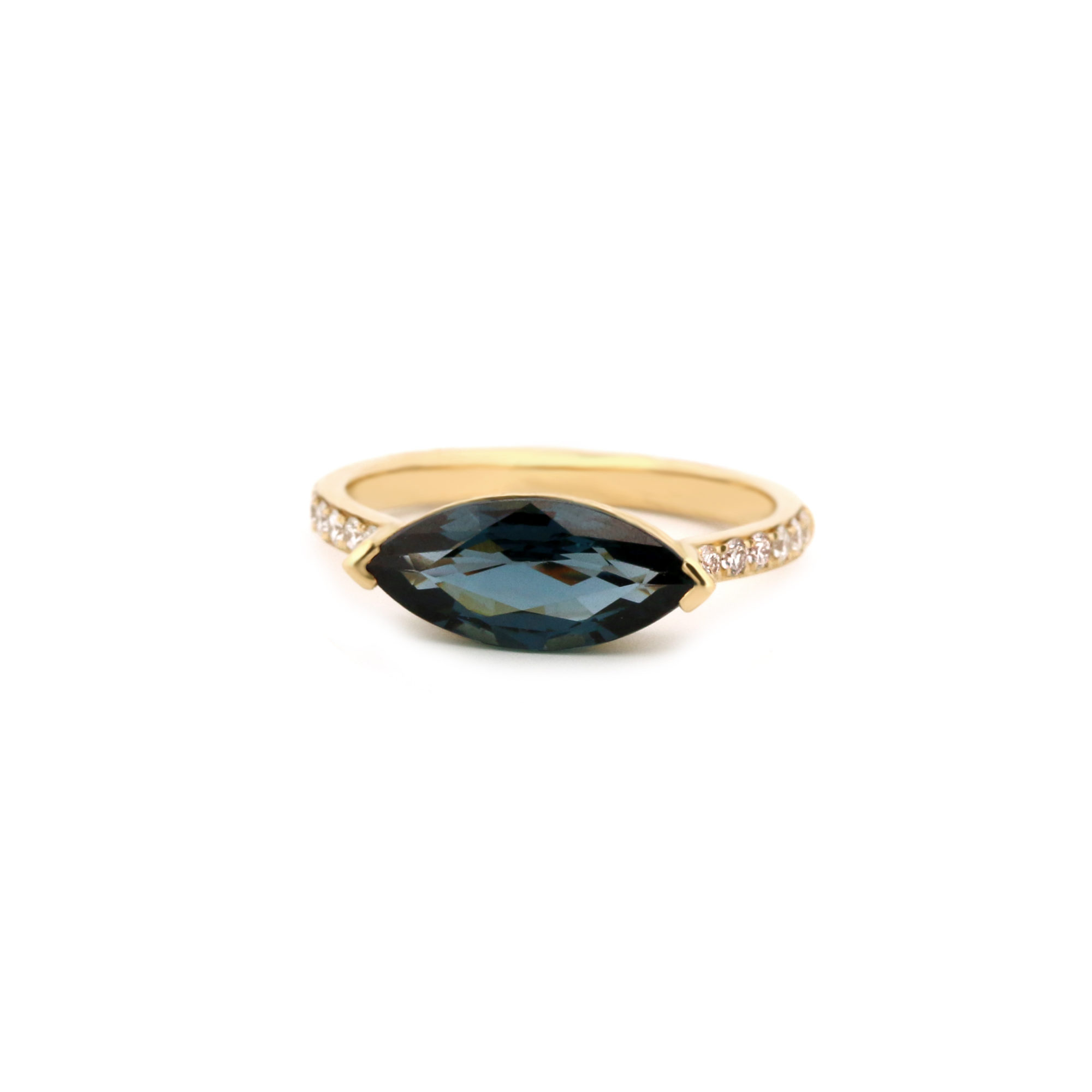 Bague Circé or jaune spinelle et diamants