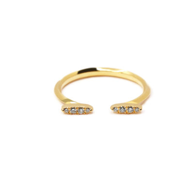 Bague Urban Tribe or jaune et diamants