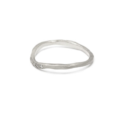 Alliance L'Irrégulière or blanc et diamants-2