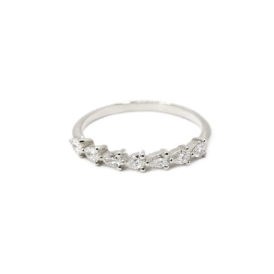Alliance La Sensuelle or blanc et diamants