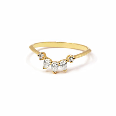Alliance La Voluptueuse or jaune et diamants