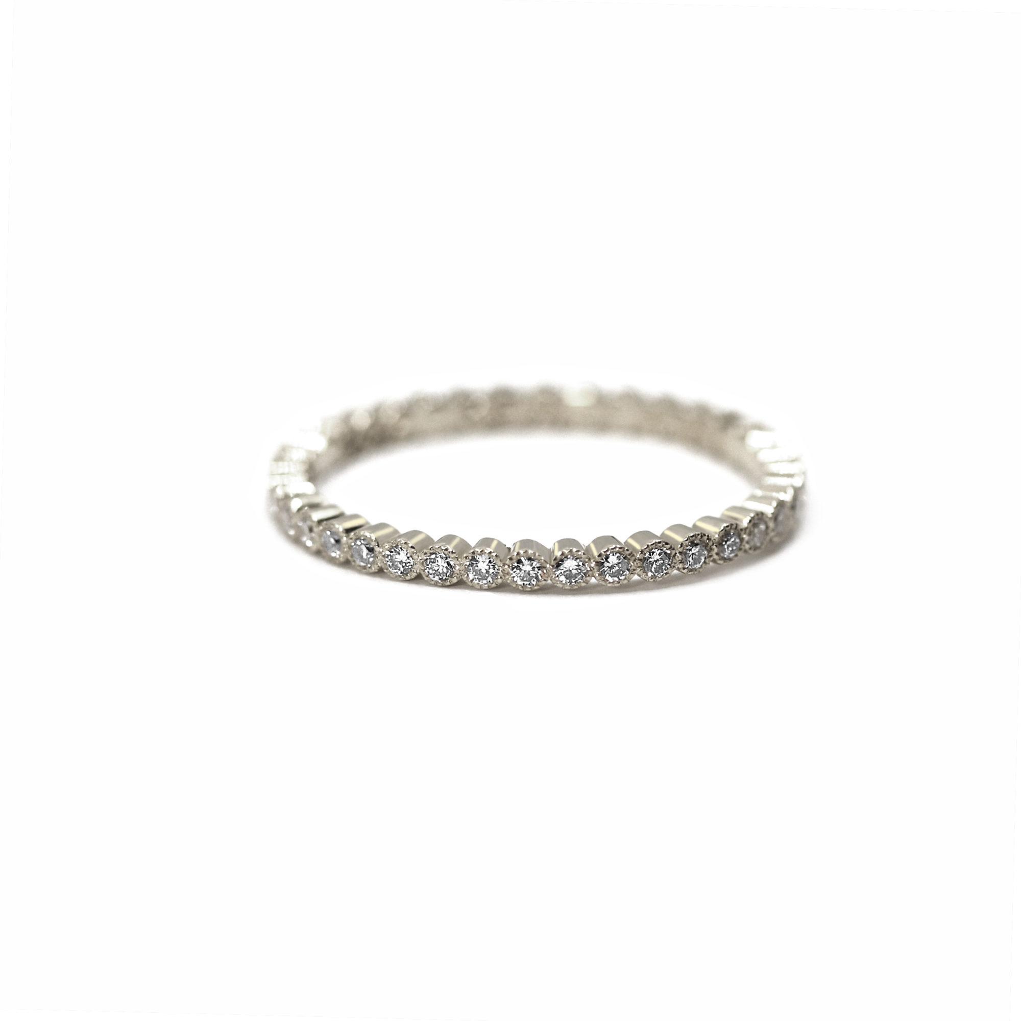 Alliance Millie or blanc et diamants