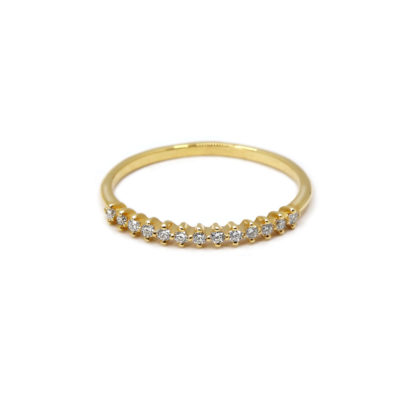 Alliance Sarita demi or jaune et diamants