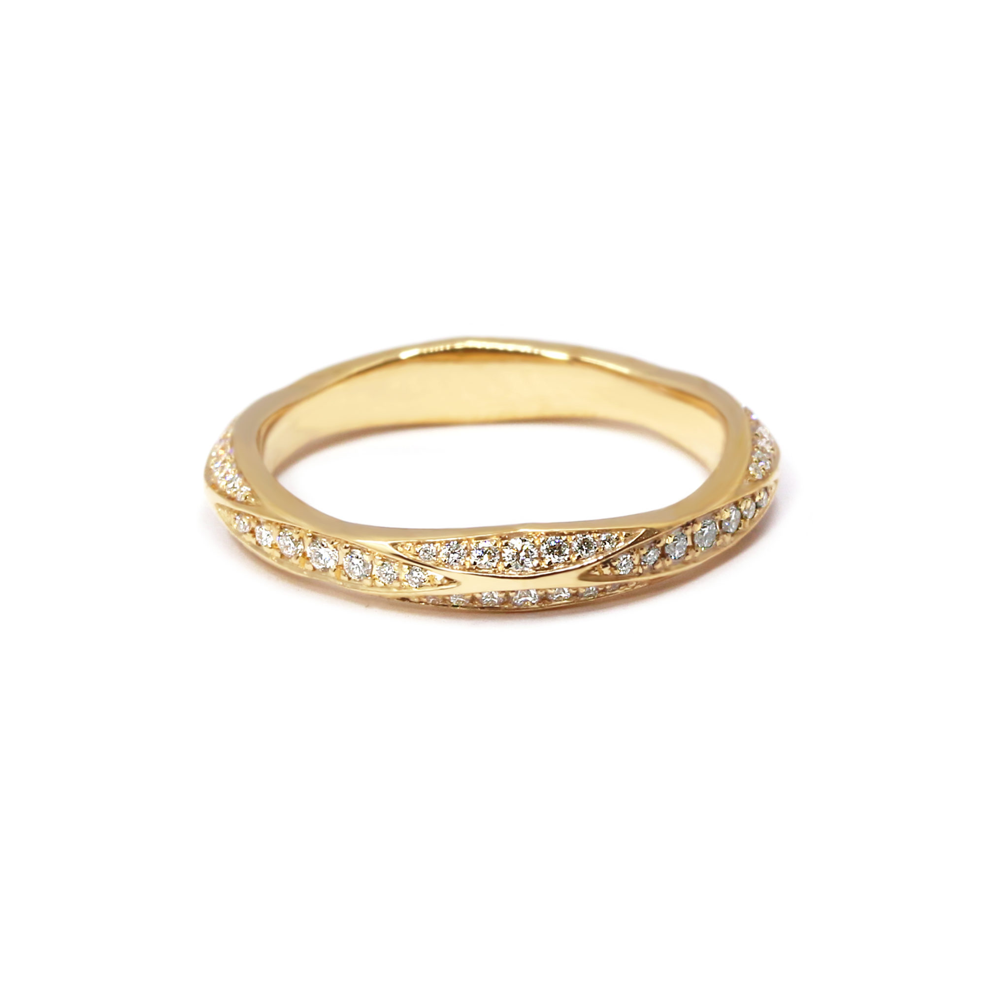 Alliance Urban Tribe or jaune et diamants 10 ans