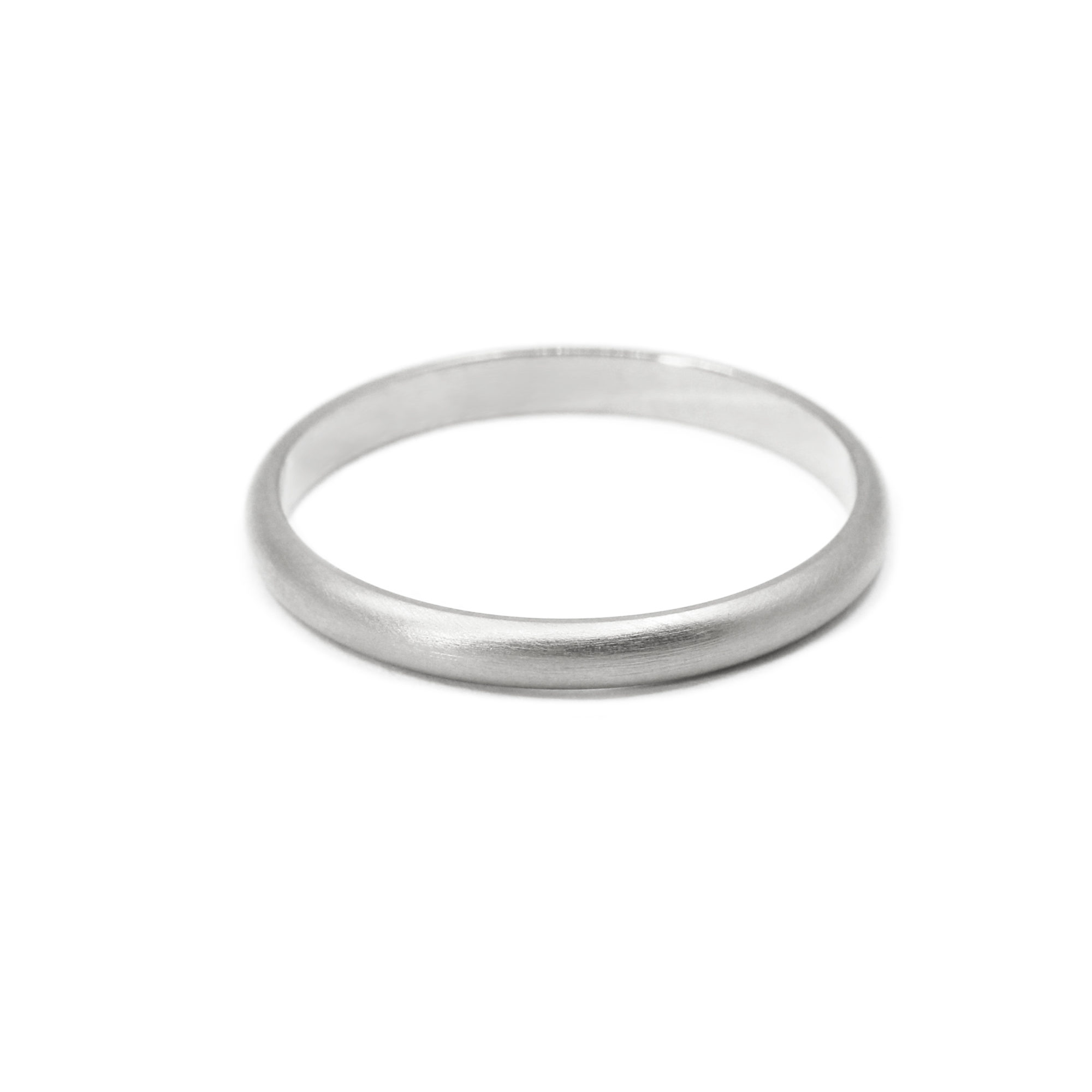 Alliance homme Felipe 2,5mm or blanc brossé