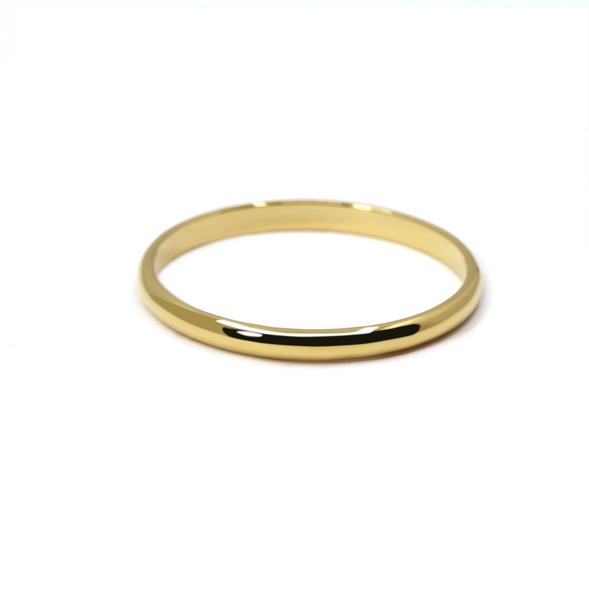 Alliance homme Felipe poli 2.00mm or jaune