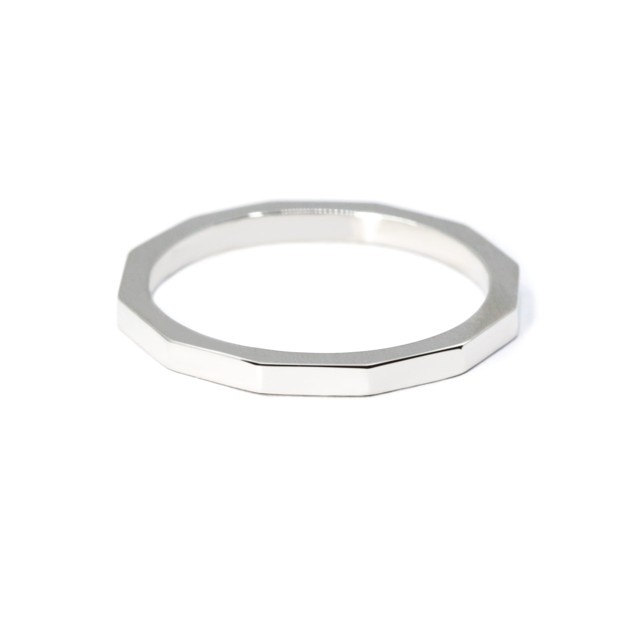 Alliance homme Jules 2.00mm or blanc 12 facettes