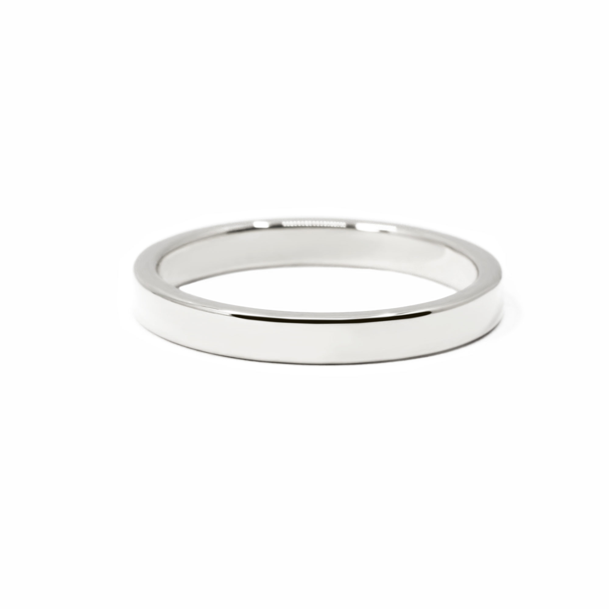Alliance homme Yan 3mm or blanc poli