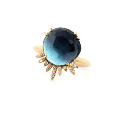 Bague La Radieuse or jaune, tourmaline et diamants