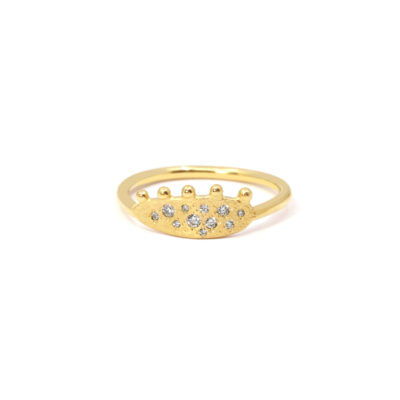 Bague Mystique Galet serti cz #1
