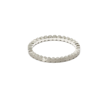 Bague Pastilles or blanc