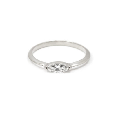Bague de fiançailles L'Elégante or blanc et diamant