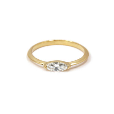 Bague de fiançailles L'Elégante or jaune et diamant