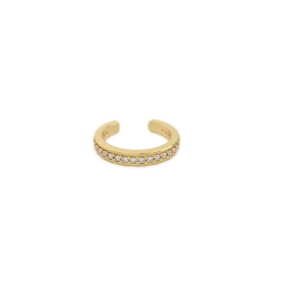 earcuff vermeil zircons 2 rails