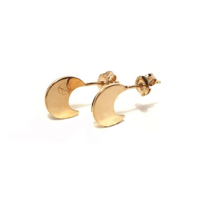 Boucles d'oreilles disques argent plaqué or