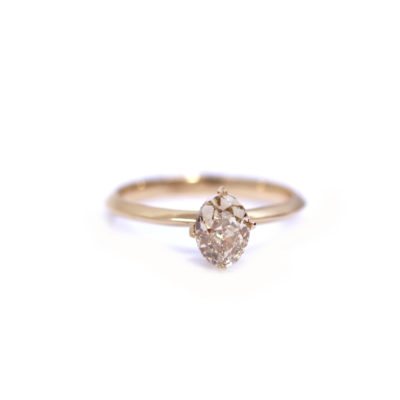bague La Rêveuse diamant oval champagne or rose