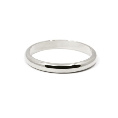 Alliance homme Felipe poli 3.00mm or blanc