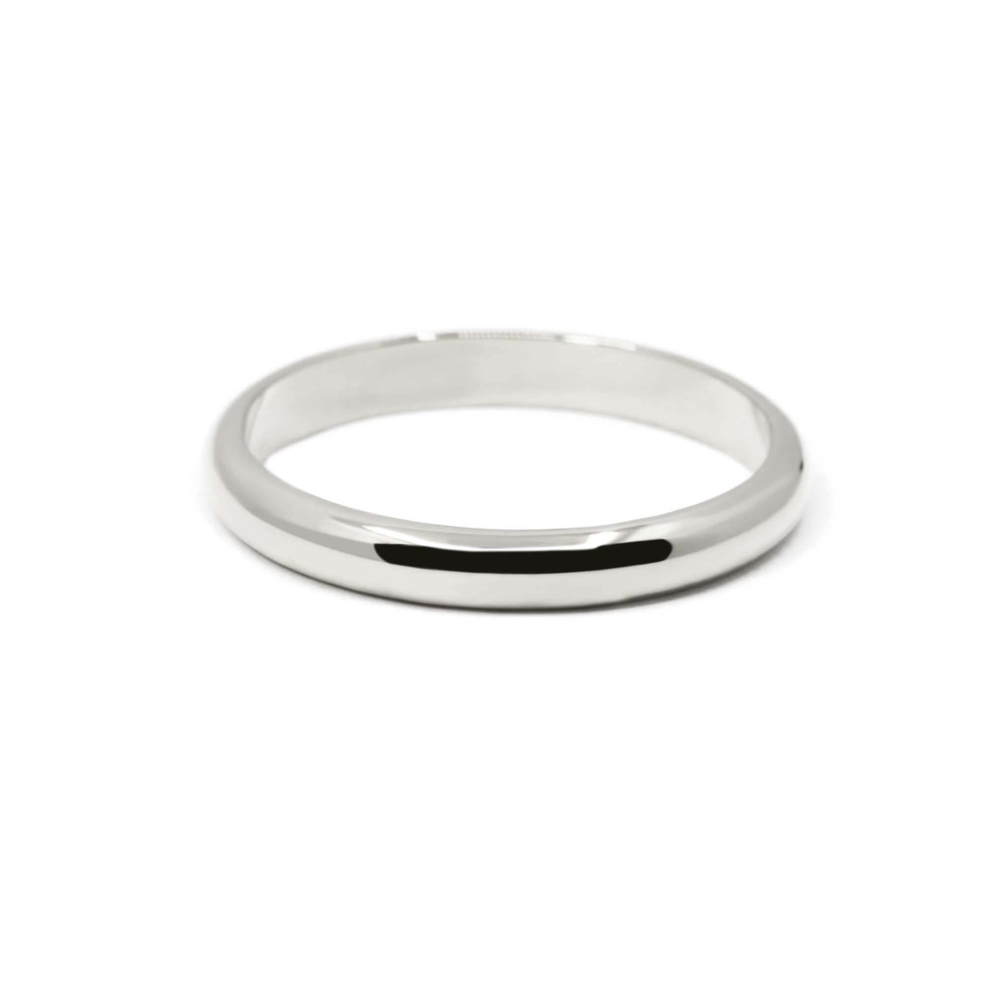 Alliance homme Felipe poli 3.00mm or blanc