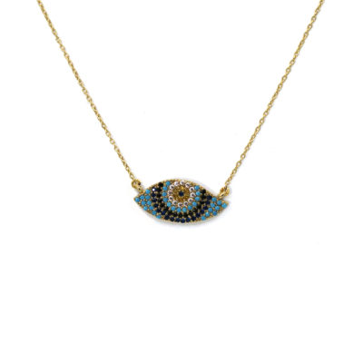 collier oeil bleu