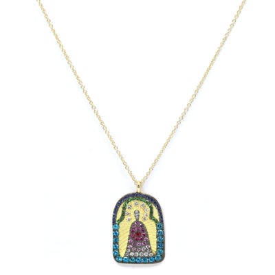 Collier Scapulaire saphirs or jaune