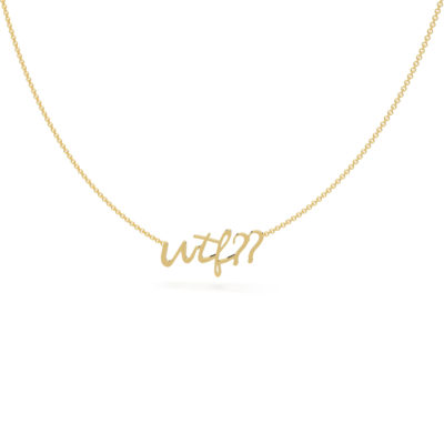 Collier WTF argent plaqué