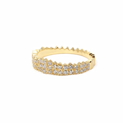 Alliance Lisbeth or jaune et diamants-2