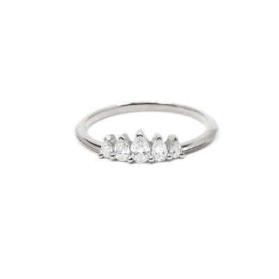 Alliance poires or blanc