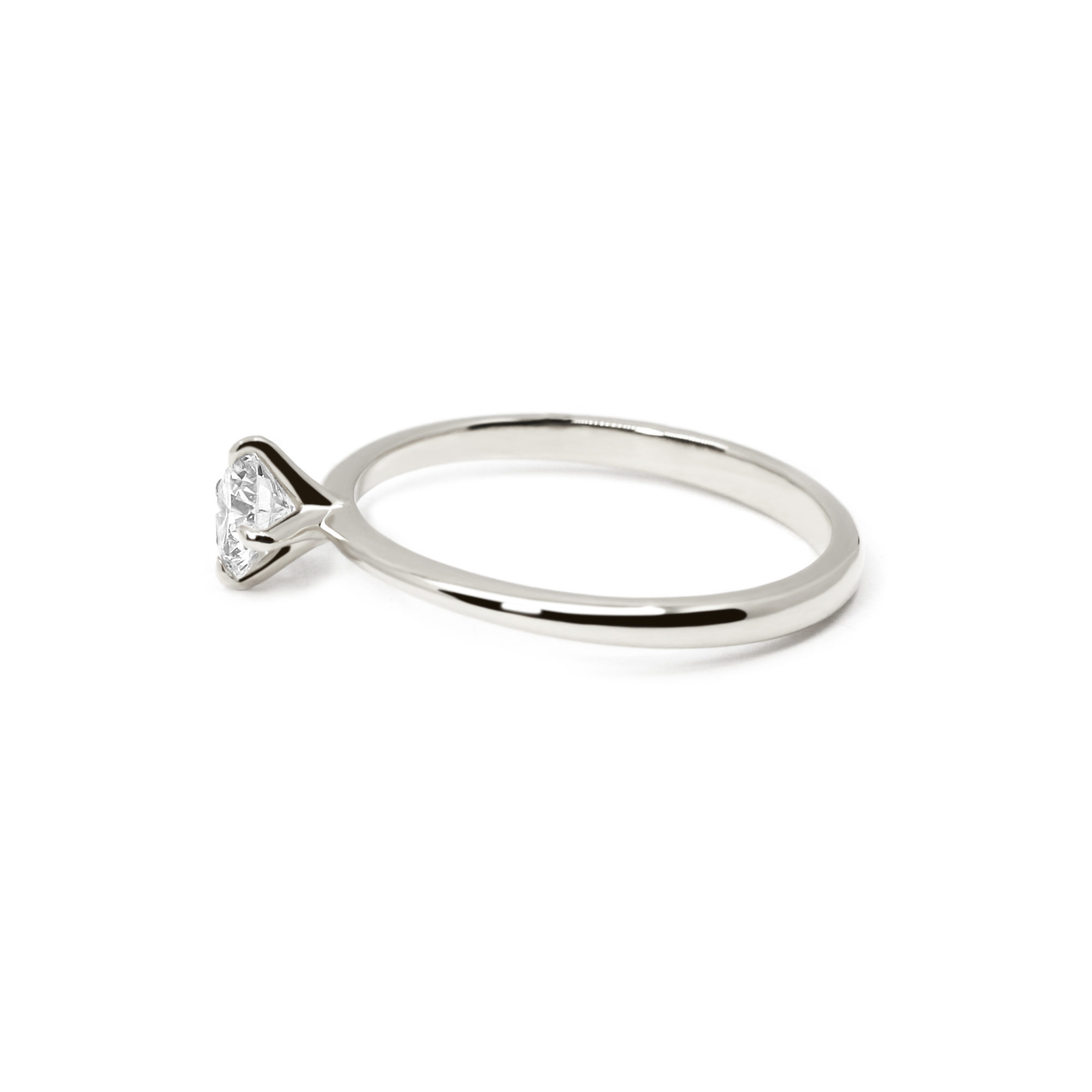 Bague de fiançailles Solitaire 0.41ct or blanc 2
