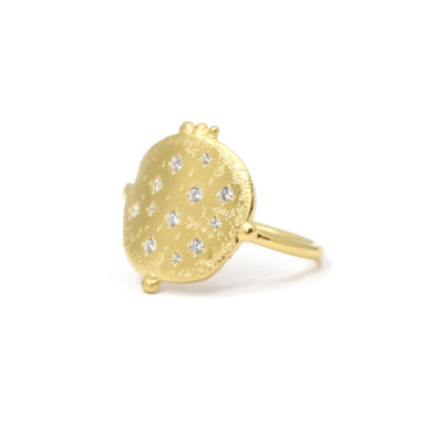 Bague Mystique Galet serti zircons 2 #2